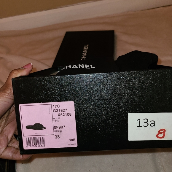 Chanel Sandals, Slides, Mules Navy Blue, 38 - Picture 3 of 7